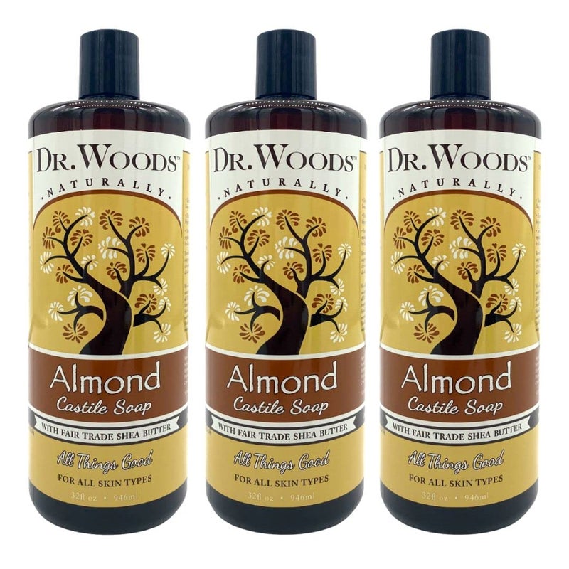 Dr. Woods Dr. Woods Pure Almond Liquid Castile Soap with Organic Shea Butter, 32 Ounce (Pack of 3) 