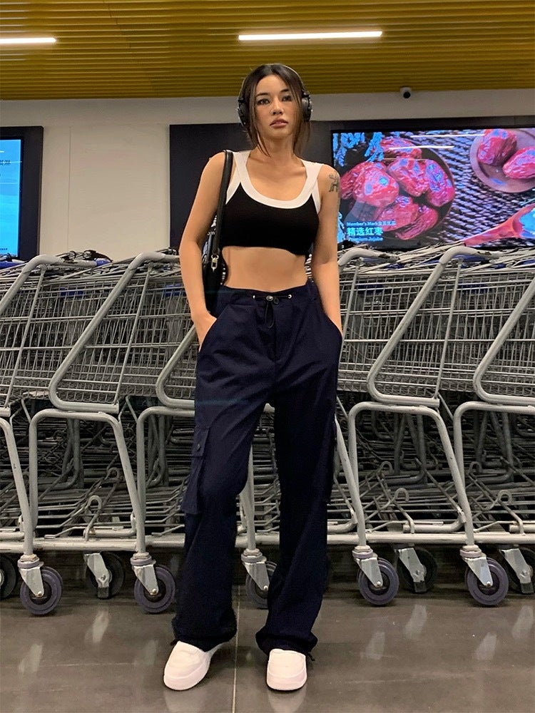 Summer Thin Quick-Drying Casual Pants Men'S And Women'S Trendy Brand High-Street Puppies Handsome Loose Straight Multi-Pocket Functional Overalls - Image 5