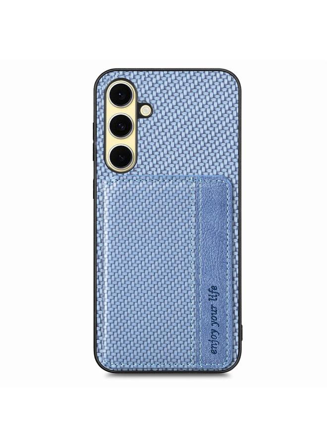 S-TOP Case For Samsung Galaxy A36 Carbon Fiber Magnetic Card Wallet RFID Blocking Phone Case - Image 2