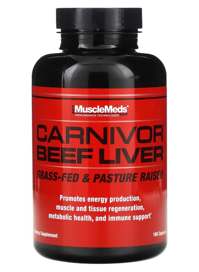 MUSCLEMEDS Carnivor Beef Liver 180 Capsules 