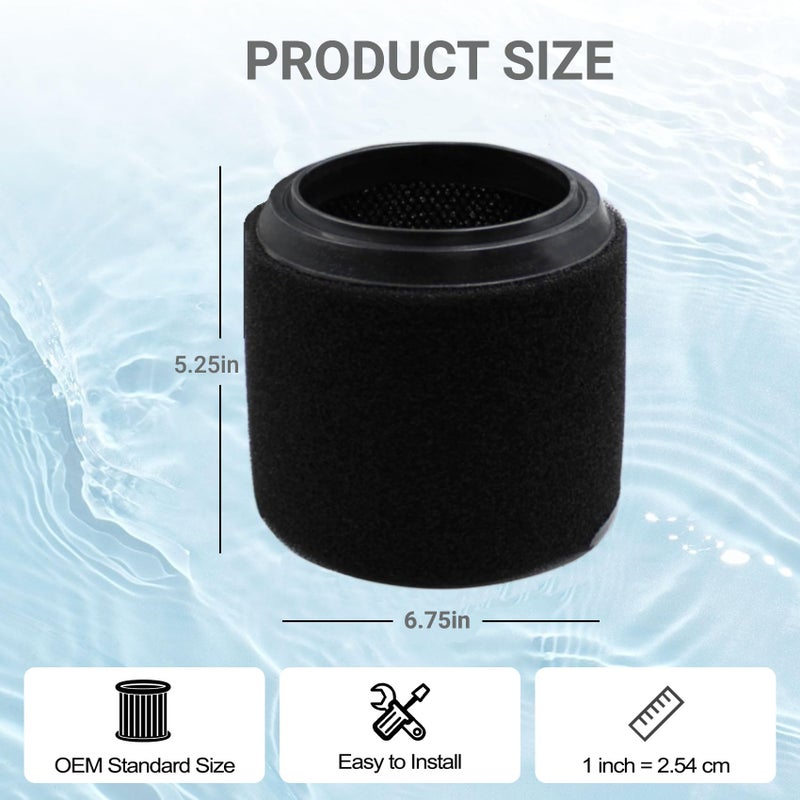 GIBTOOL 2 Pack VF3700 Filter Compatible with Rigid Vac 3-4.5 Gallon Vacuum Cleaners, Wet Application Foam Filter Fit WS0301VA WS0400DE WS14045 - Image 2