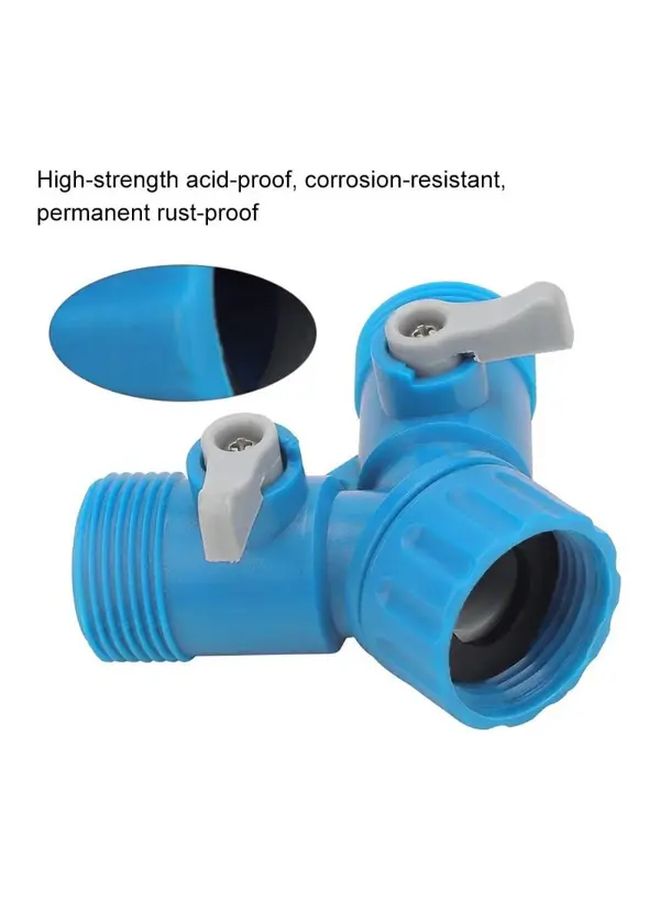 Durable ABS Y Shaped Quick Connector Valve 3 4 Inch Female Thread Blue Black - Image 3