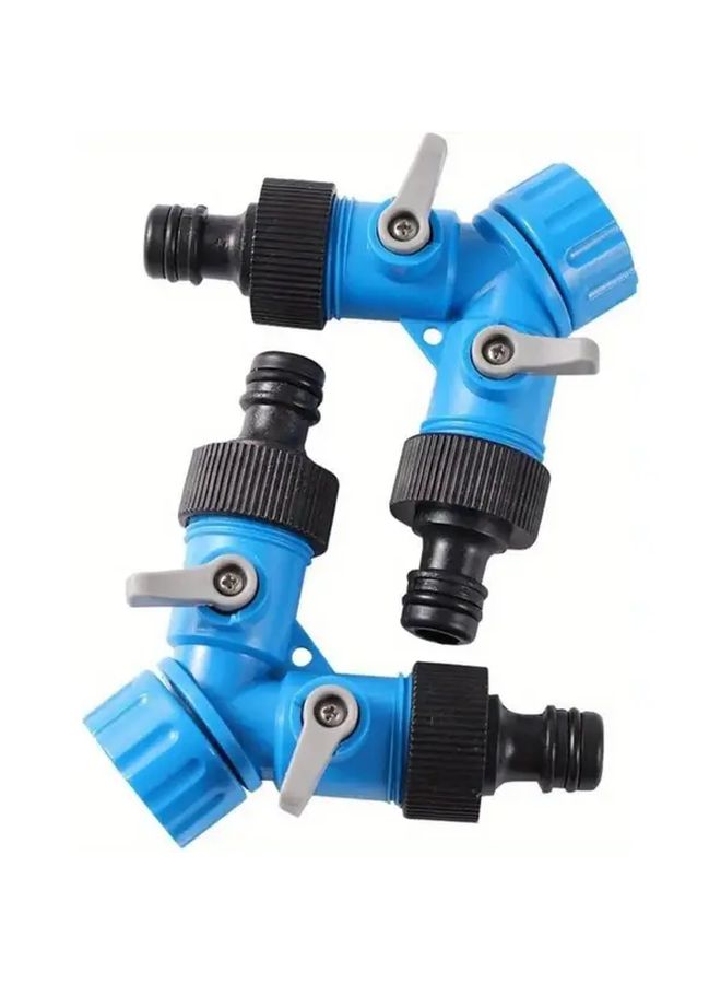 Durable ABS Y Shaped Quick Connector Valve 3 4 Inch Female Thread Blue Black - Image 2