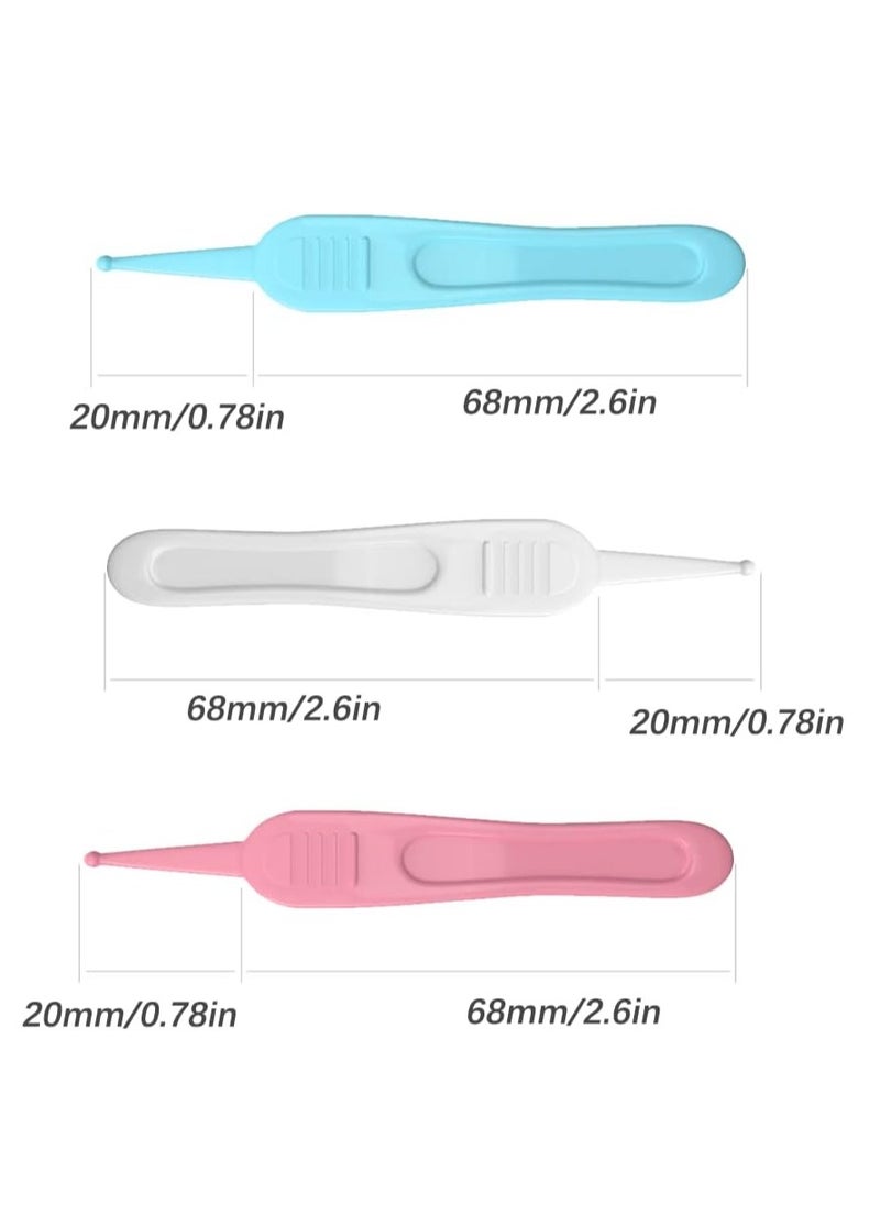 Gonice Baby Nose Tweezers, 3 Pieces Icleaning Safety Baby Nose Tweezers, Baby Care Cleaning Tweezers, Round Head Baby Nose Tweezers, for Baby Nose Care  - Image 2