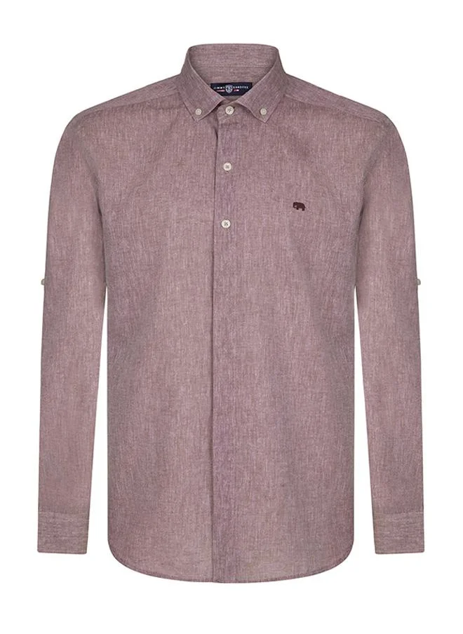 جيمي ساندرز Linen Blend Cotton Shirt