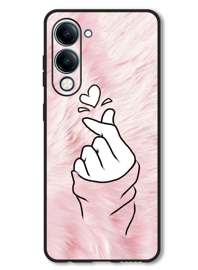 Theodor Case Compatible with Vivo Y29s Protection Shockproof Bumper Cover Snap Love Pink - Image 1