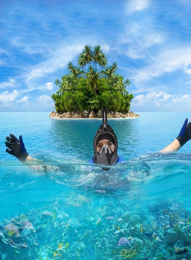 Jolfay Snorkle mask Full Face Snorkeling Mask Leak Design Dive Mask for Adults and Youth for Travel Beach Sea Underwater Swimming PoolScuba Diving Grey (L/LX) - Image 4