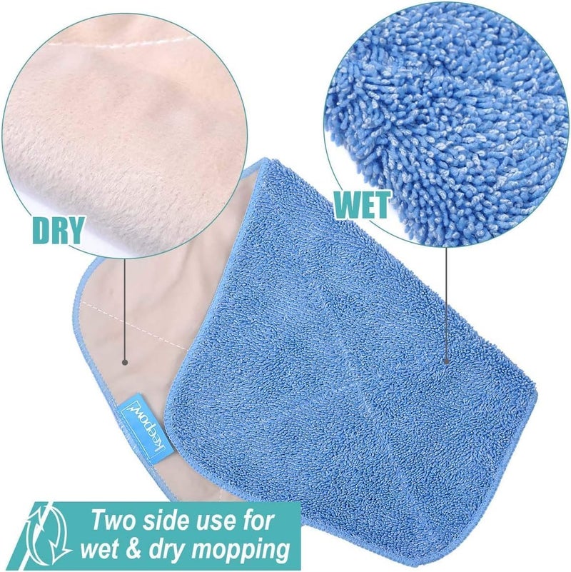 KEEPOW Microfiber Cleaning Cloth Compatible with MR.SIGA Professional Microfiber Mop for Hardwood, Wet & Dry Mopping Pads for Floor Cleaning, Pack of 3 - Image 3