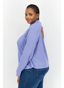 Women Curve Fit High Neck Long Sleeve Textured Top, Purple - pzsku/ZDC8FECF389A8850DBD67Z/45/_/1739715346/be5470c9-c777-4ab4-9bc4-db402855973c