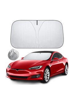 Generic Upgraded 240T Windshield Sunshade for Tesla Model 3 & Model Y - Superior UV & Heat Protection for Front Window - Essential Tesla Interior Accessory  - Image 1