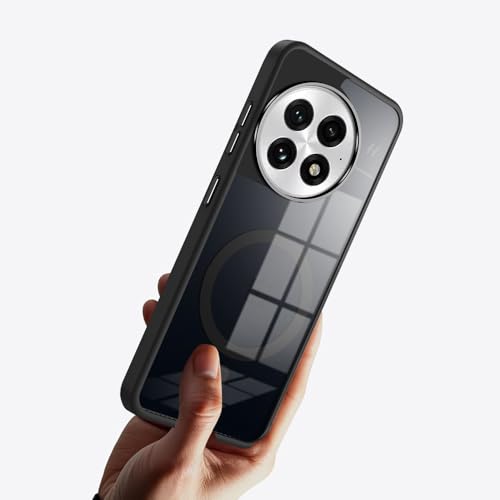KARWAN Translucent Hybrid Back Case Cover Compatible with Oneplus 13R Shockproof Case with Camera Protection, N52 Magnet Cover Case with Magnetic MagEaze Wireless Charging Cover (Black) - Image 5