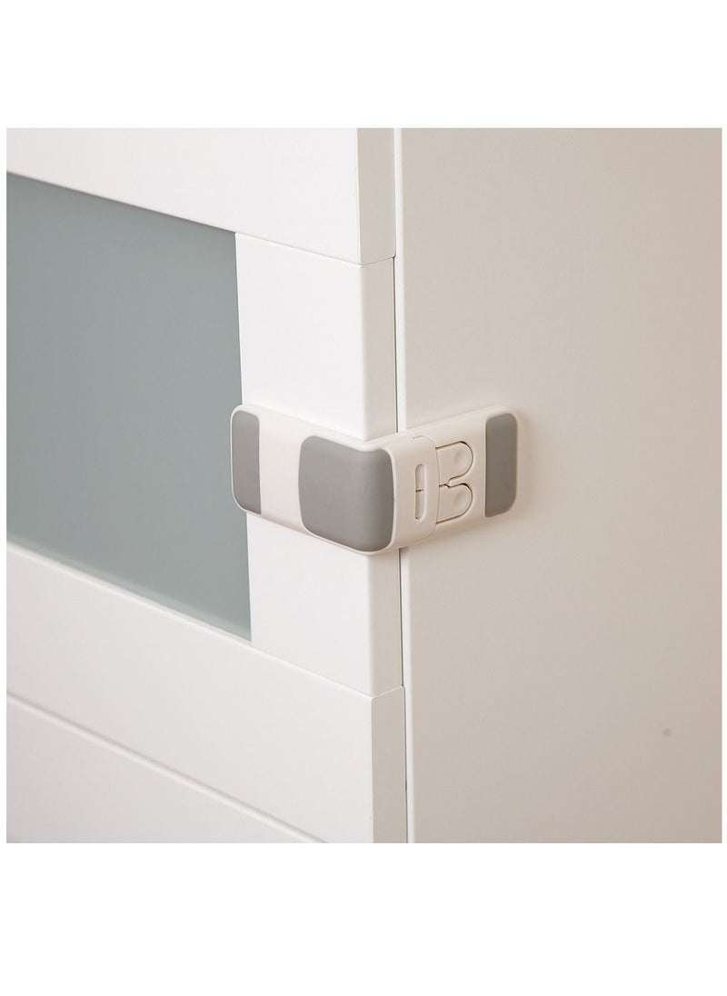 Clippasafe Child Safety Angle Lock For Drawers,Cabinets,Appliances- White/Grey  - Image 2