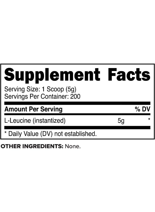 Primaforce مسحوق L-Leucine النقي 1 كجم (2.2 رطل) - خالي من الكائنات المعدلة وراثيًا، خالي من الجلوتين، 200 حصة - Image 2
