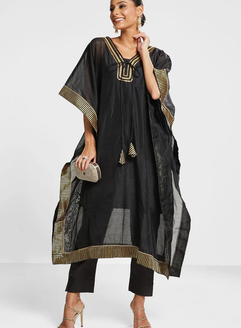 INDDUS Kaftan Kurti & Pants Set