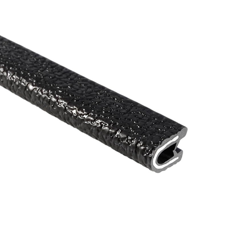 TRIMLOK Edge Trim  Fits 18 Edge 716 Leg Length 25 Length  Dual Gripping Fingers  Black Pebble Texture  Flexible PVC Edge Protector
