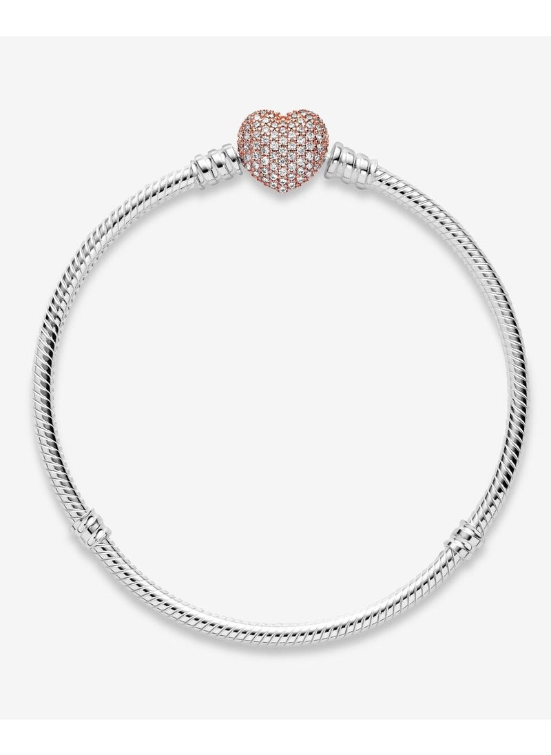 Jewelry Moments Pave Heart Clasp Snake Chain Cubic Zirconia Bracelet in Rose - pzsku/ZDC904B77ACD0ED42DA8FZ/45/1741032469/a0e4b251-e95e-471d-8be5-d044e1e2ef57