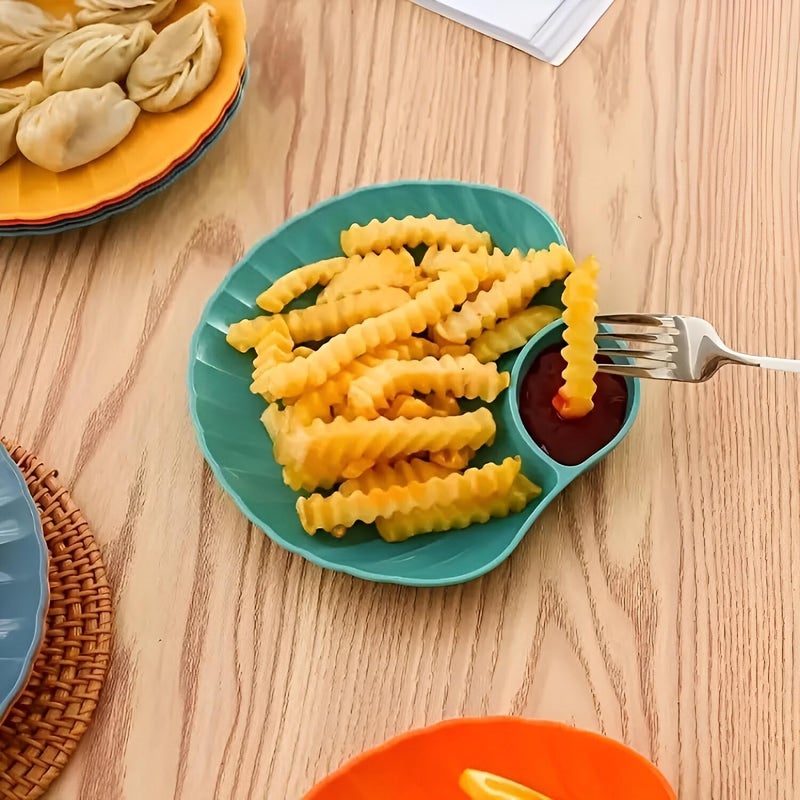 Amillee Seashell Wheat Straw Party Plate, Seashell Dessert Plate for Mermaid Party Under Sea Themed Event - Ideal for Salad, Dessert, Snacks, Pasta, Restaurant & Cafeteria Plates (Pack of 6, Green) - Image 3