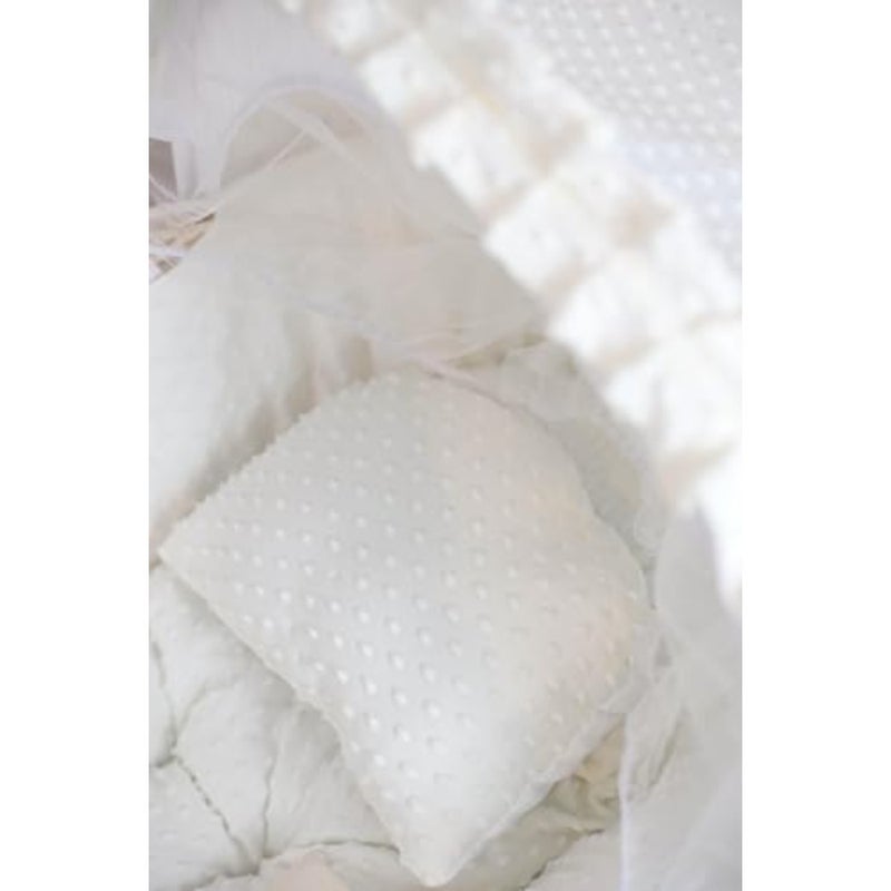Moses Basket Sugar Baby Bed with Side Wooden Rocking Stand - Image 3