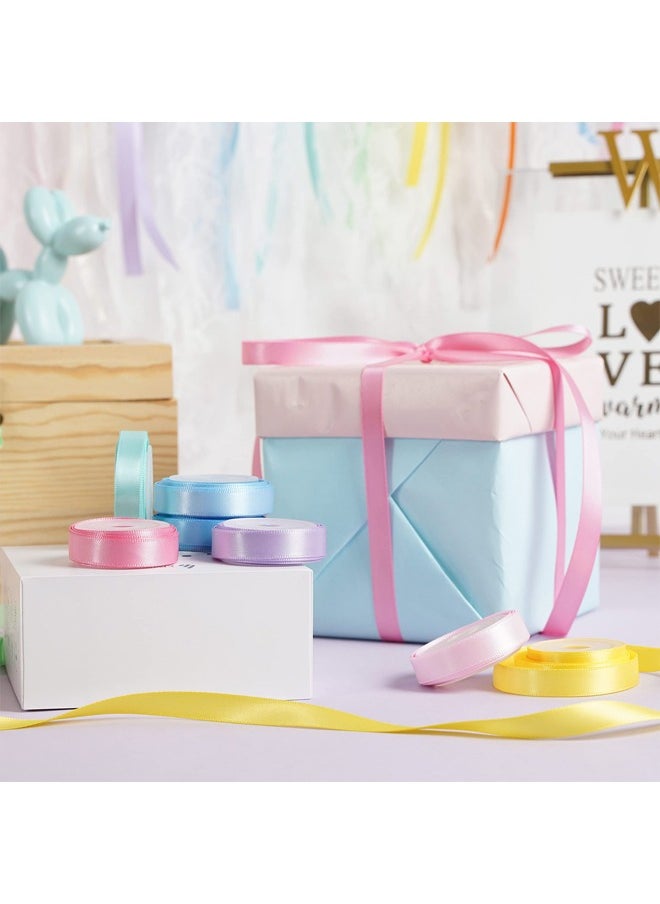 Zeemey 10pcs Rainbow Satin Ribbon, 3/8" x 25 Yards Each - Perfect for Gift Wrapping, Birthday & Wedding Decorations, Invitations & Crafts  - Image 4