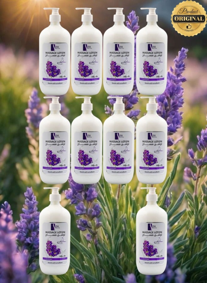 Spa System 10 Pieces Massage Lotion Lavender Enrich With Emollient - Image 1