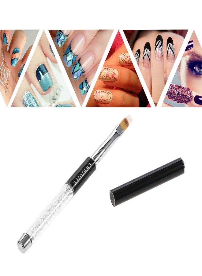 LWBTOSEE 5PCS Nail Ombre Brush Set for Gradient Colors, Rhinestones & Acrylic Drawing - Ideal for UV Gel Polish & Crystal Nail Art - Image 5