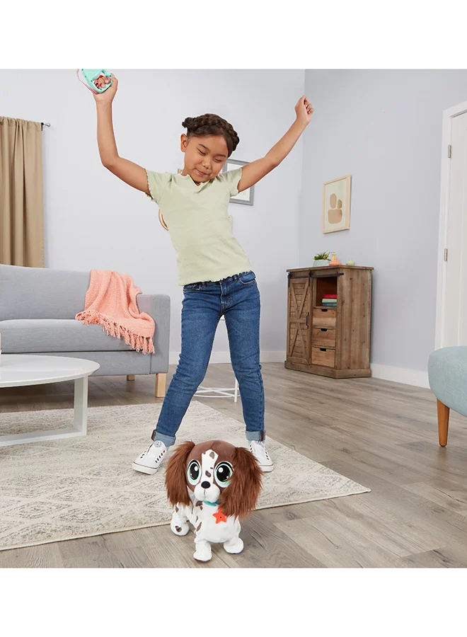 little tikes Little Tikes Rescue Tales Walk 'n Wiggle Daisy Remote Control Soft Plush Stuffed Animal Toy, 10 Voice Commands, Silly Dance Mode Playset