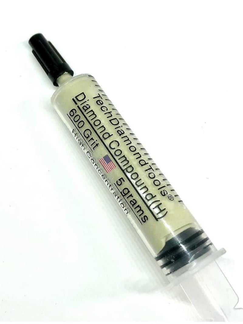 TechDiamondTools Diamond Lapping Paste Polishing Compound USA Made 600 Grit Mesh 22-36 Microns Lapping Compound for Rock Glass Metal Jewelry Resin Marble with High Concentration of Diamond Powder - Image 1