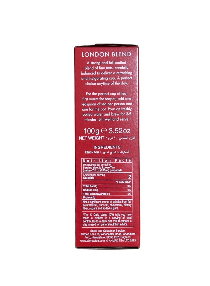 AhmedTea Ahmed Tea London Blend Strong Fine Tea 100g - Image 2