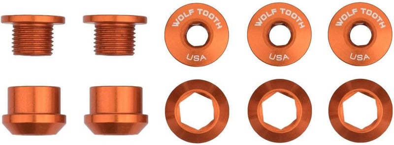 Wolf Tooth Set of 5 Chainring Bolts+Nuts for Single-Ring (1X) Drivetrains - Image 1