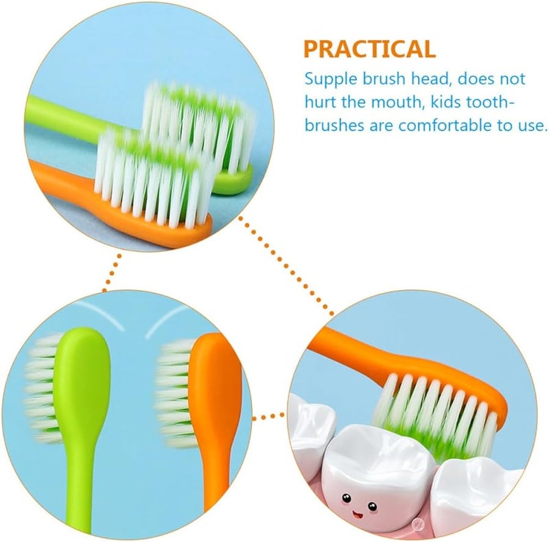 4Pcs Portable Carrot Shaped Manual Toothbrush Soft Bristles For Kids Travel Home - Image 5