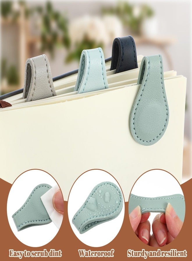 AojSup 12 Pcs Leather Magnet Book Marks, Magnetic Bookmarks Vintage Magnetic Page Clips Reading Supplies Gift for Book Lovers Reading Men Women Teachers Students, 12 Colors, Books Accessories - Image 3