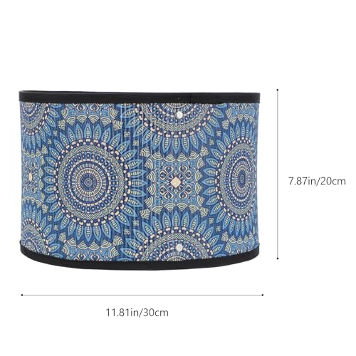 Uonlytech Bamboo Lamp Shade Metal Clip On Bulb Barrel Light Vintage Mandala Chandelier Protector for Table Chandelier Wall Floor Lamps - Image 3