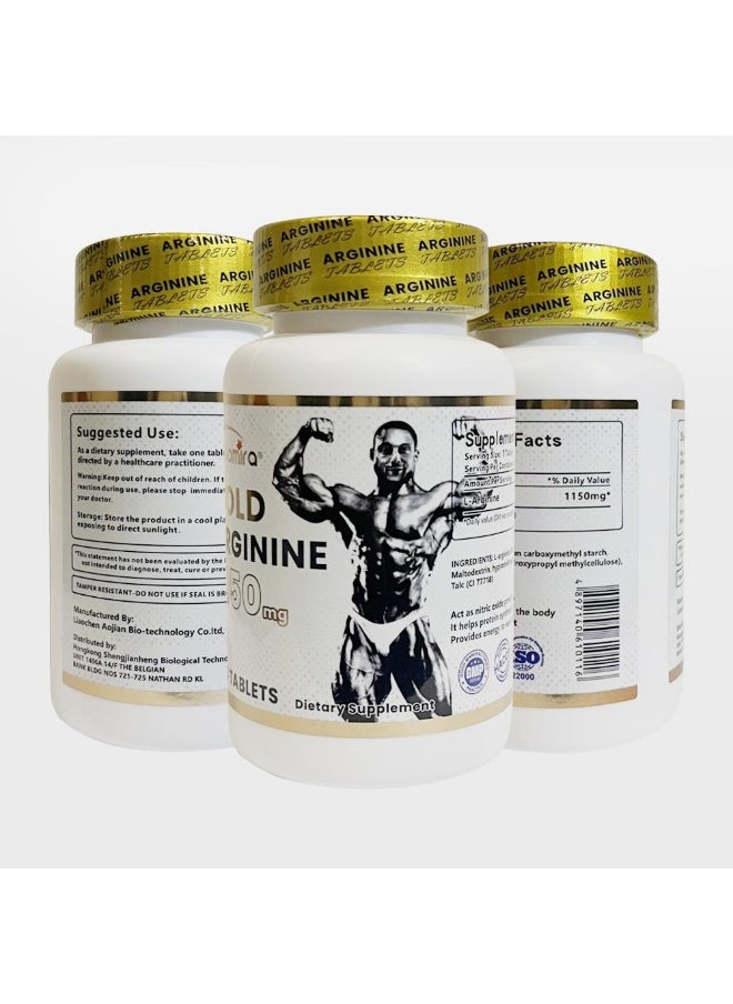 L-Arginine Gold 1150 MG, Supports Power & Performance, Extra Strength, 60 TABLETS