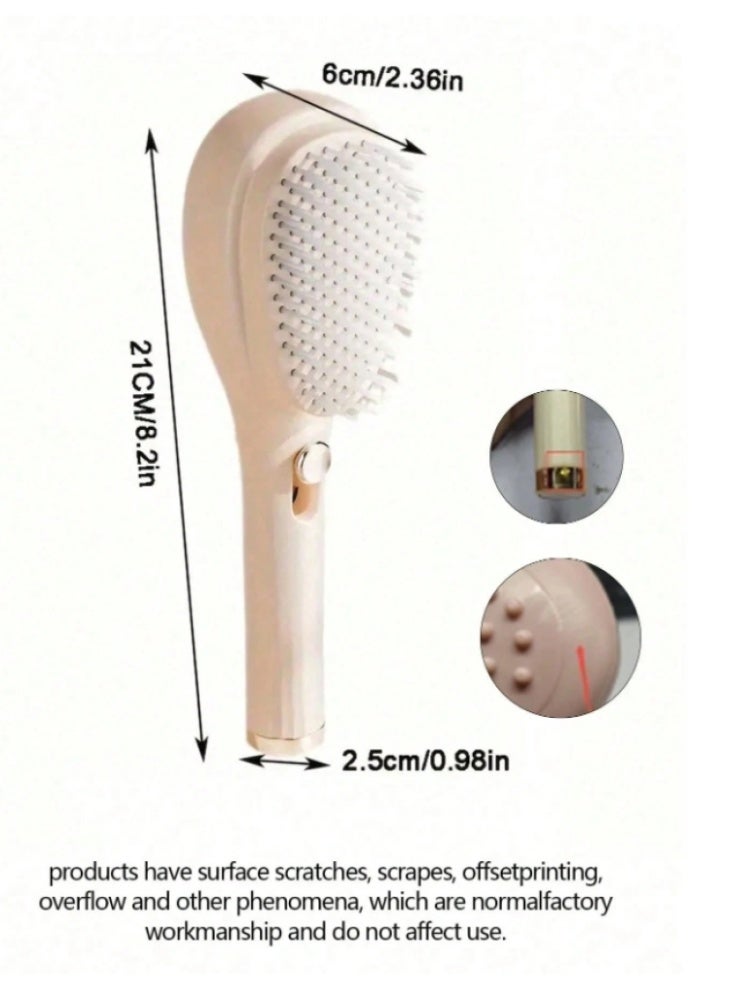 طقم قطعتين مشط تنظيف ذاتي لتصفيف الشعر وتدليك فروة الرأس – بلونين مختلفين، أداة مبتكرة لتنظيف سهل وسريع - Image 3