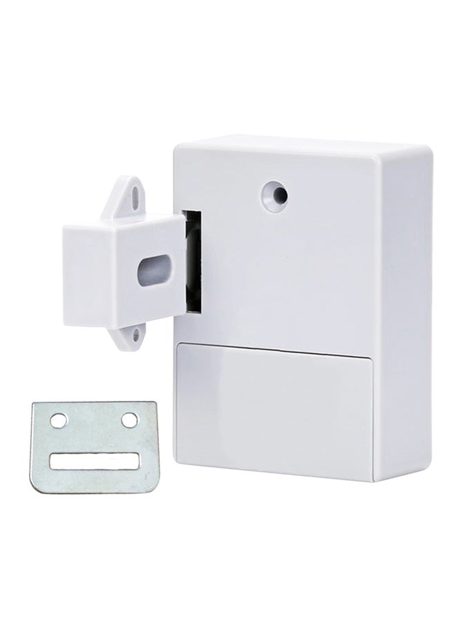 NIBEMINENT Smart Sensor Adhesive Hidden Cabinet Lock White 9.10x5.50x7cm - Image 1