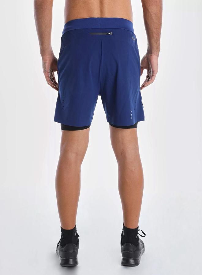Wizard Men Blue 2 in 1 Running Shorts - Image 4