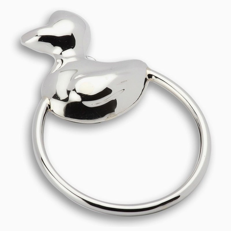 Krysaliis Krysaliis 925 Sterling Silver Duck Ring Rattle Newborn Baby Boy and Baby Girl Gift Nontarnishing and Durable Packaged in a Beautiful Gift Box 