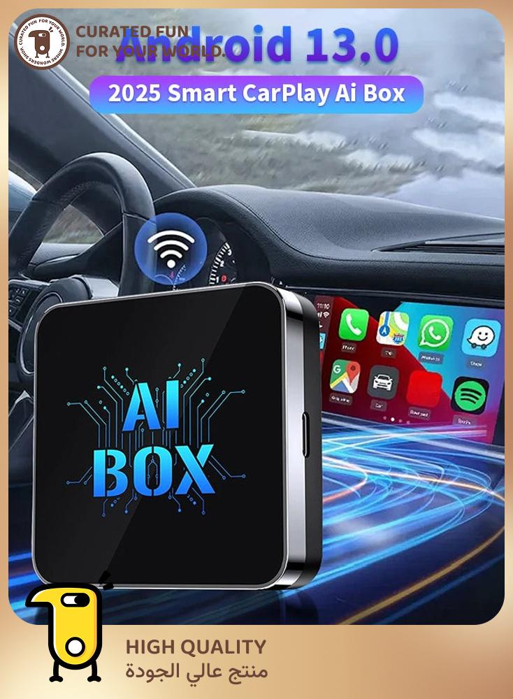 أحدث محول لاسلكي CarPlay يدعم YouTube وNetflix والمزيد من CarPlay السلكي إلى دونجل لاسلكي، صندوق AI CarPlay 2 في 1 صندوق AI لاسلكي للتوصيل والتشغيل - Image 1