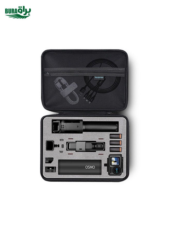 BURAQ RUIGPRO Oxford Waterproof Storage Box Case Bag for DJI OSMO Pocket Gimble Camera / OSMO Action, Size: 30.2x20.8x7.2cm (Black)  - Image 5