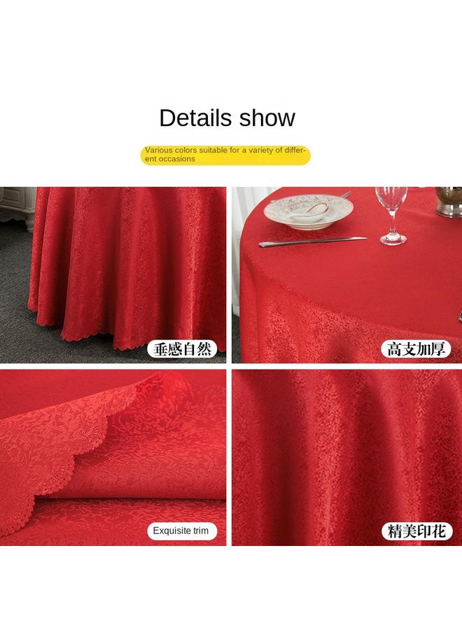 Bluejw Fabric Tablecloth Hotel Restaurant Hotel Advanced Sense Dining Tablecloth Hotel Coffee Table Dirty-resistant Anti-hot And Dust-proof Round Big Circle - Image 3