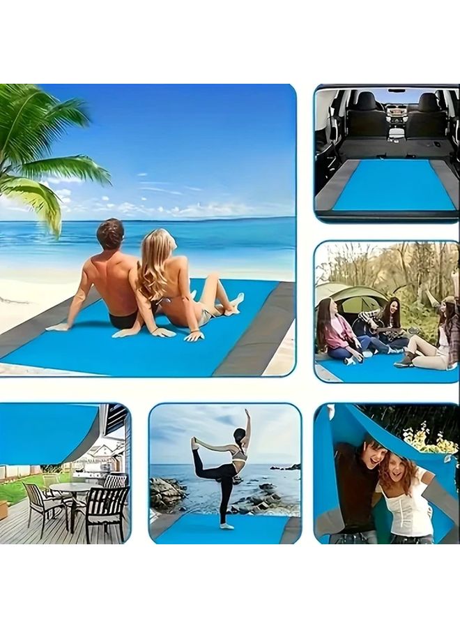 Large 55x79 Inch Lake Blue Dark Blue Beach Blanket Sandproof Moisture Proof Tear Resistant - Image 3