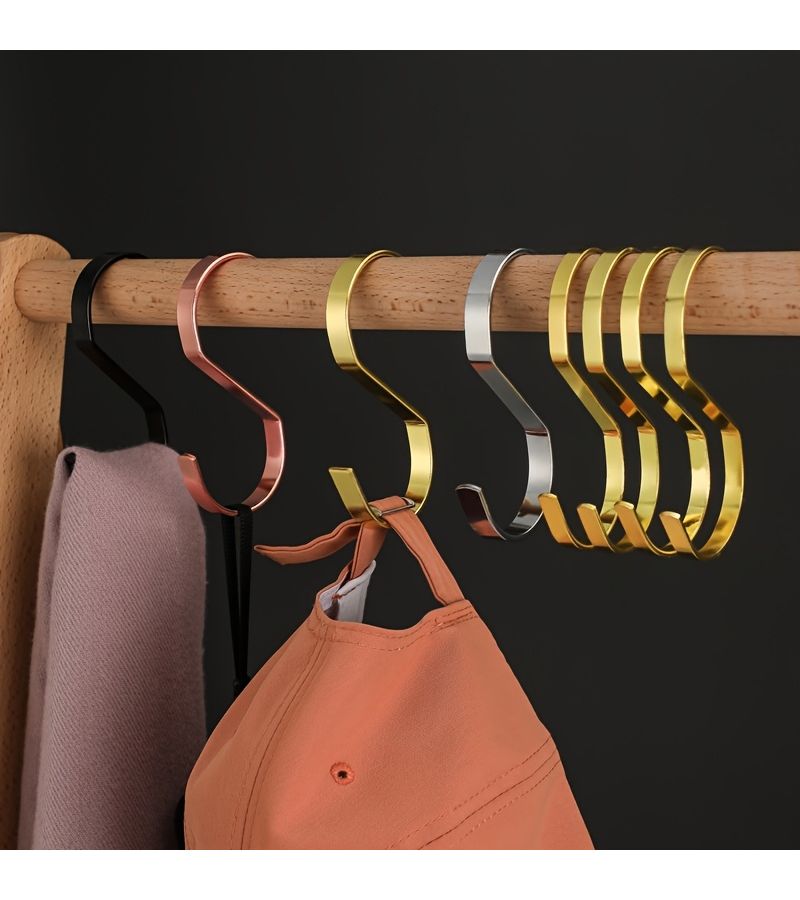 Golden Heavy Duty S Hook Multipurpose Metal Hook For Kitchen Workshop Bathroom Garden - Image 5