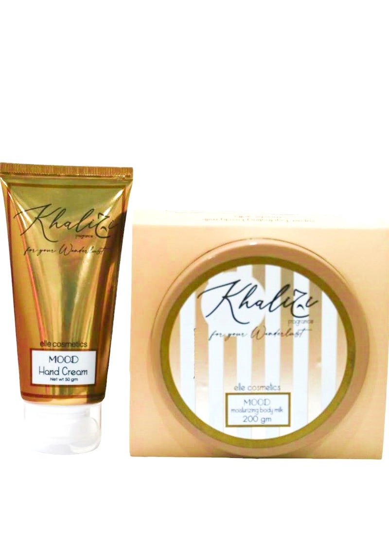 MOOD Mood Hand Cream Khaliji 50 gm + Mood Moisturizing Body Milk Khaliji  200 Gm 