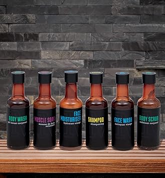 Technic Man Stuff The 6 Pack Mens Shower Body Wash Essential Toiletries Set with Caddy - Image 2