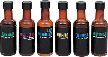 Technic Man Stuff The 6 Pack Mens Shower Body Wash Essential Toiletries Set with Caddy - Image 3