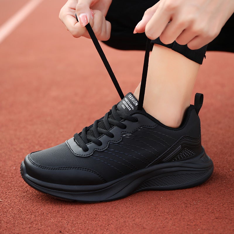 Leather Women'S Shoes New Kitchen Shoes Work Shoes Black Waterproof Non-Slip Women'S Sports Casual Shoes - Image 3
