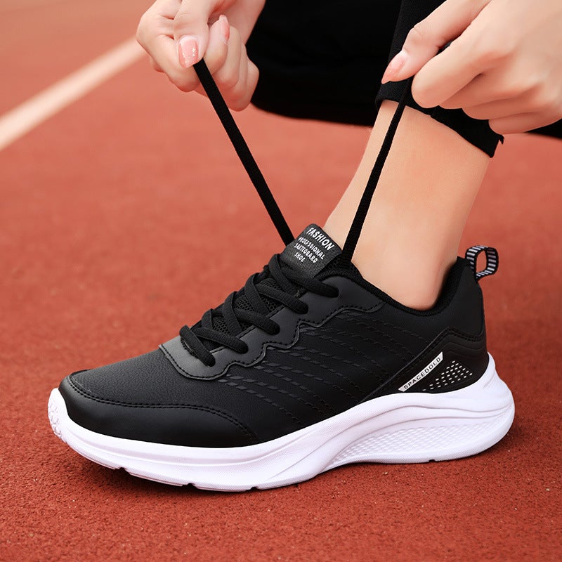 Leather Women'S Shoes New Kitchen Shoes Work Shoes Black Waterproof Non-Slip Women'S Sports Casual Shoes - Image 5