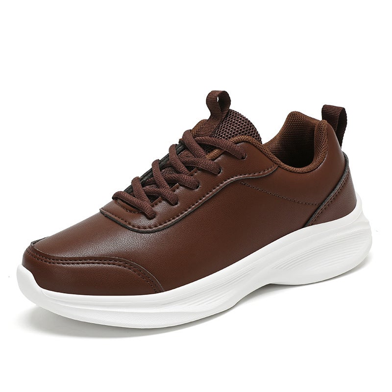 Leather Women'S Shoes New Kitchen Shoes Work Shoes Black Waterproof Non-Slip Women'S Sports Casual Shoes - Image 1