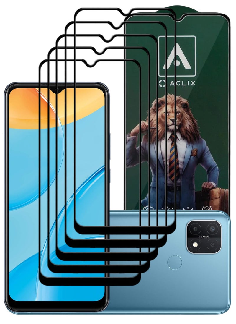 ACLIX 5 Pieces Antistatic ESD Dustproof Premium Quality High Definition Tempered Glass Screen Protector Designed For Oppo A15 - Image 1
