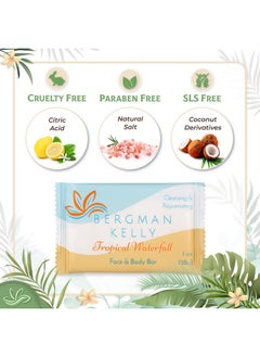 BERGMAN KELLY BERGMAN KELLY - Hotel Soap Bars - Tropical Waterfall, 1 oz, 100 PK - Travel Size Luxury Bulk Amenities Bar Soap - Mini Individually Wrapped Rectangular Soap, Small Toiletries for Airbnb & Motel  - Image 2